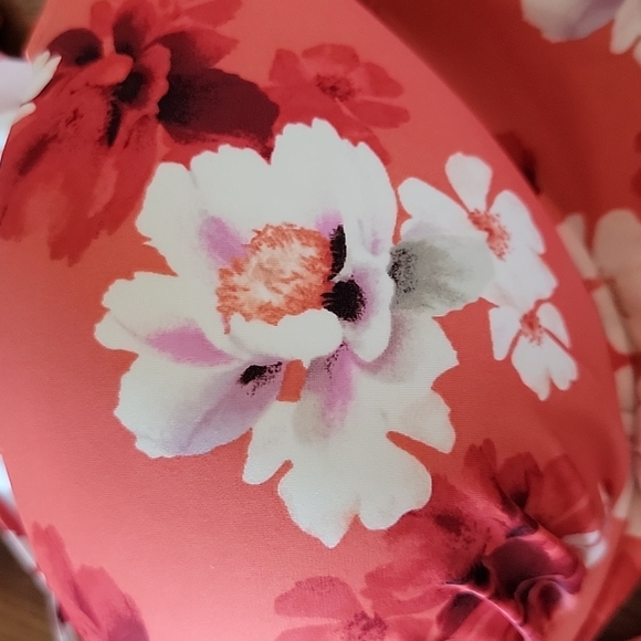 Underwire Push-Up Plunge Swim Top Floral Jasmine Blossoms - Picture 6 of 6